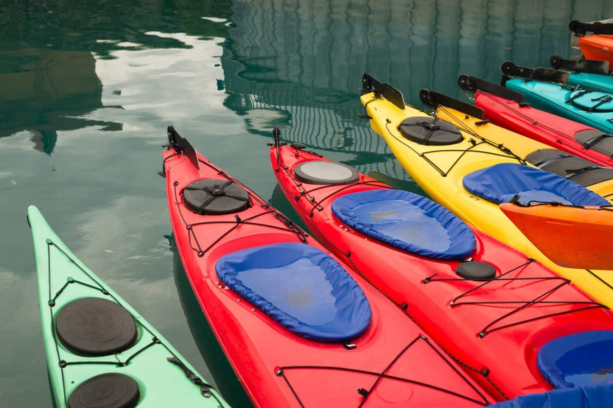 9 kayaks made from polyethylene plastic